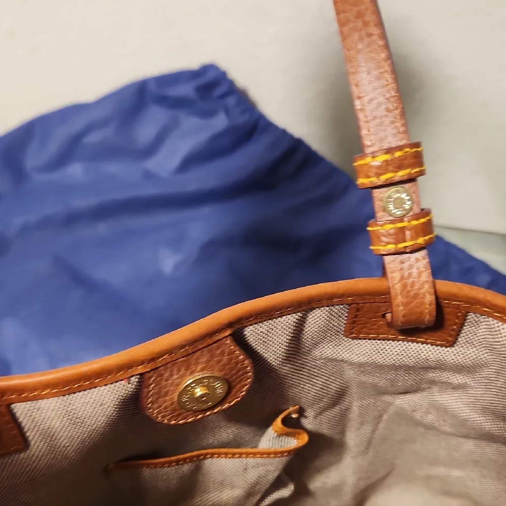 Dooney & Bourke Brown Tote Bag with Leather Trim - Picture 6 of 14